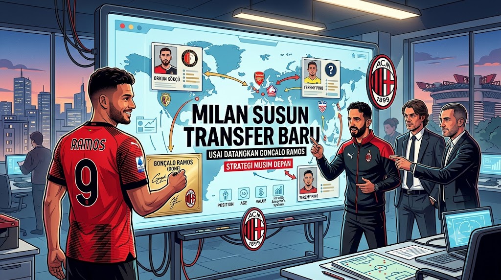 Milan Susun Transfer Baru Usai Datangkan Goncalo Ramos