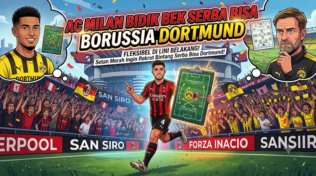 AC Milan Bidik Bek Serba Bisa Borussia Dortmund
