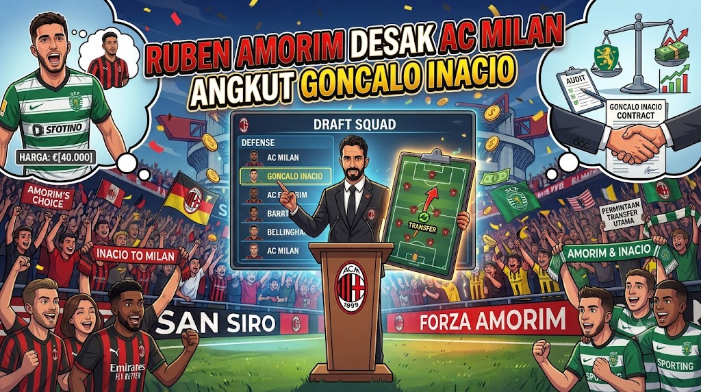 Ruben Amorim Desak AC Milan Angkut Goncalo Inacio